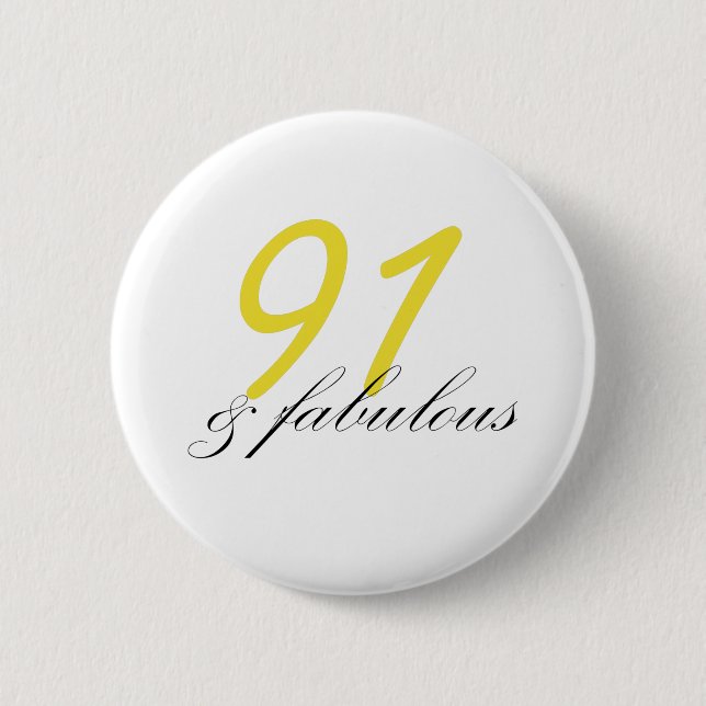 Badge Rond 5 Cm 91 et fabuleux (Devant)