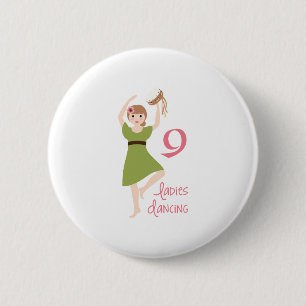 Badge Rond 5 Cm 9 Dames dansantes