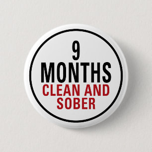 Badge Rond 5 Cm 9 mois nettoient et assagissent