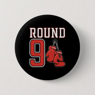 Badge Rond 5 Cm 9e anniversaire Boxer Boy Boy 9 ans Boxer Annivers