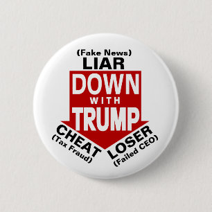 Badge Rond 5 Cm A bas Trump