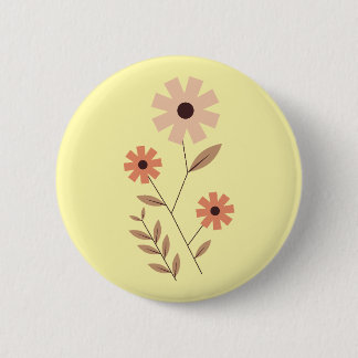 Badge Rond 5 Cm a button with a painting in the shape of a cosmos