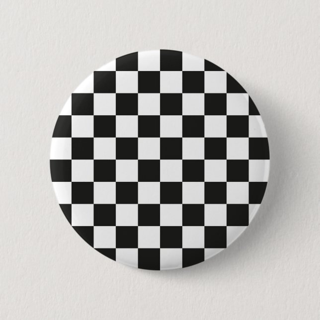 Badge Rond 5 Cm à damiers motif (Devant)