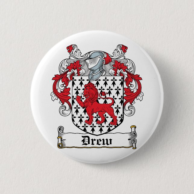 Badge Rond 5 Cm A dessiné la crête de famille (Devant)