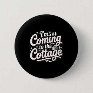 Badge Rond 5 Cm À la cabane au bord du lac Camping