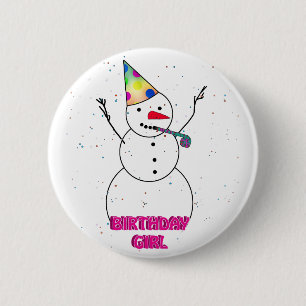 Badge Rond 5 Cm À la fille d'anniversaire !
