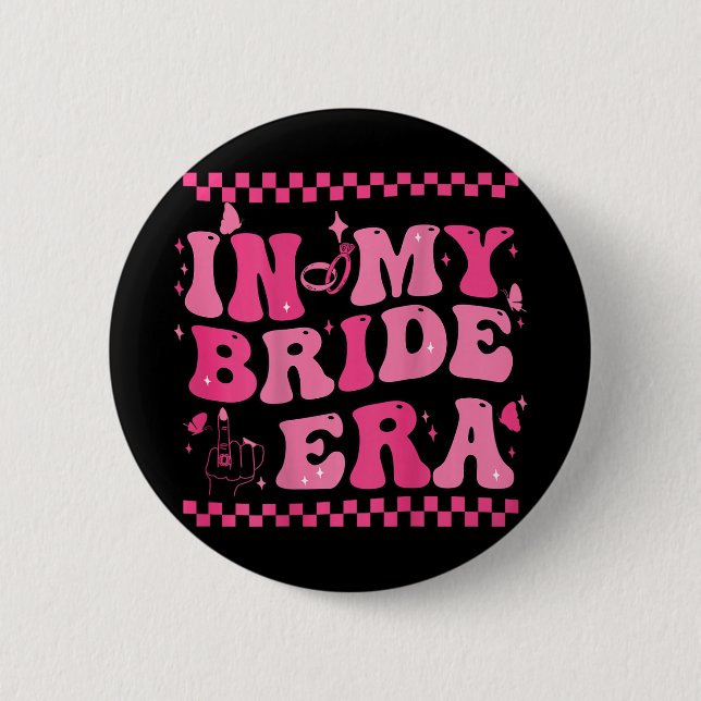 Badge Rond 5 Cm À l'époque de ma mariée Groovy  (Devant)