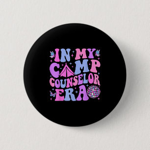 Badge Rond 5 Cm À l'époque de mon conseiller de camp Groovy Summer