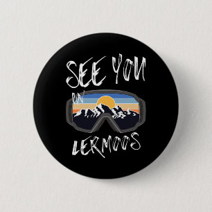 Badge Rond 5 Cm À Lermoos Tyrol Vacation Ski Goggings