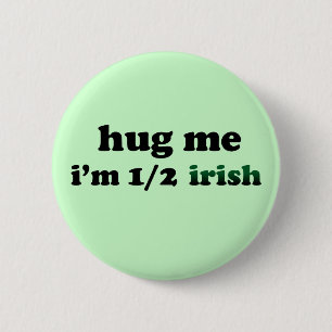 Badge Rond 5 Cm À moitié irlandais