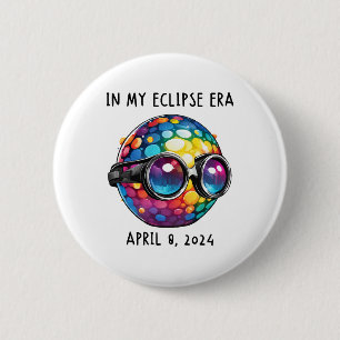 Badge Rond 5 Cm À mon ère d'éclipse solaire 2024