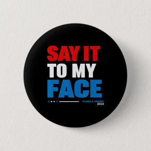 Badge Rond 5 Cm A Mon Visage Kamala Harris Élection Présidentielle