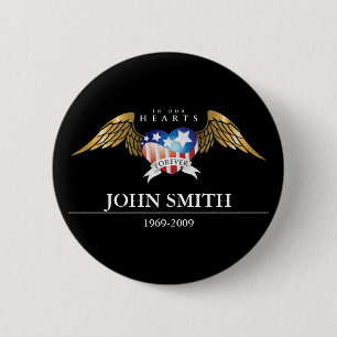 Badge Rond 5 Cm À nos coeurs pour toujours personnalisables
