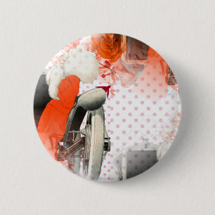 Badge Rond 5 Cm à petits pois
