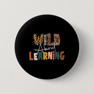 Badge Rond 5 Cm À propos de l'apprentissage Enseignant Retour à l'