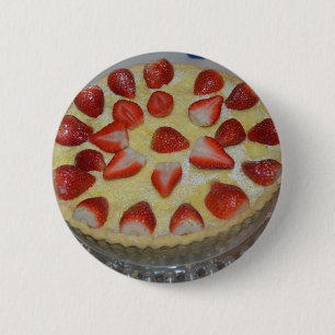 Badge Rond 5 Cm A strawberry cake