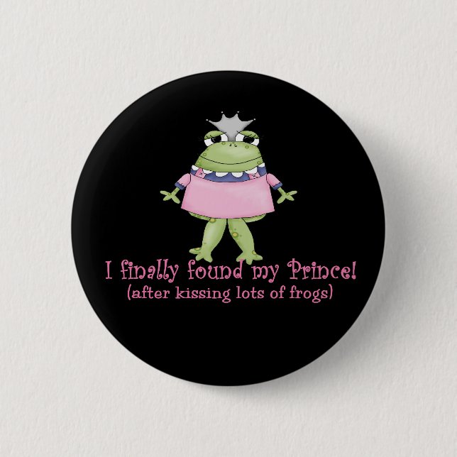 Badge Rond 5 Cm A trouvé mon prince Engagement (Devant)