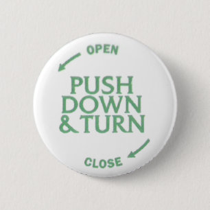 Badge Rond 5 Cm Abaissez et tournez
