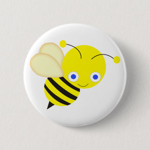 Badge Rond 5 Cm Abeille de miel