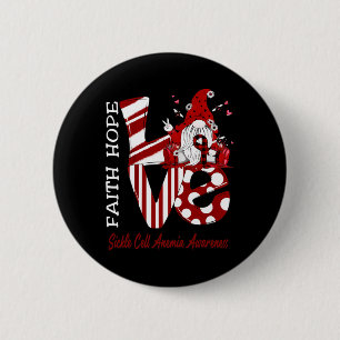 Badge Rond 5 Cm Abeille Gnome Love Sickle Cellule Anémie Sensibili