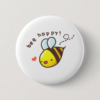 Badge Rond 5 Cm Abeille heureuse !