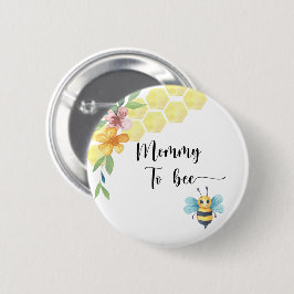 Badge Rond 5 Cm Abeille. Maman à abeille