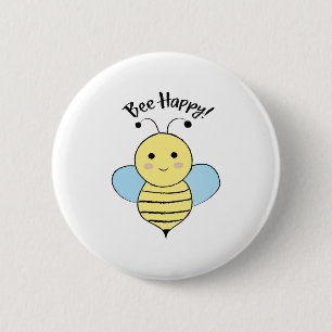 Badge Rond 5 Cm Abeille mignonne