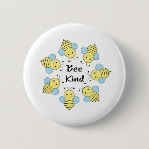 Badge Rond 5 Cm Abeilles