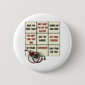 Badge Rond 5 Cm Ableism bingo handicap humour! Pour les personnes