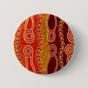 Badge Rond 5 Cm Aboriginal Serpents .