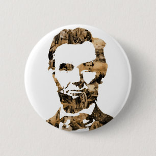 Badge Rond 5 Cm Abraham Lincoln