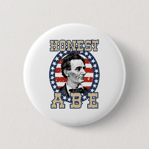 Badge Rond 5 Cm Abraham Lincoln