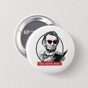 Badge Rond 5 Cm Abraham Lincoln Lit Les Livres Interdits