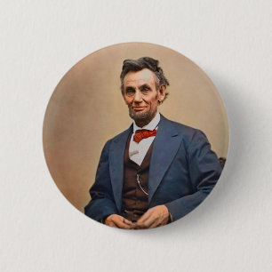 Badge Rond 5 Cm Abraham Lincolon