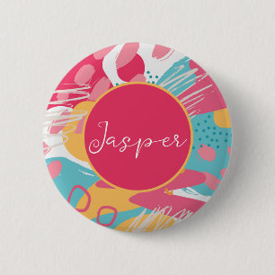 Badge Rond 5 Cm Abstrait coloré Personnalisé