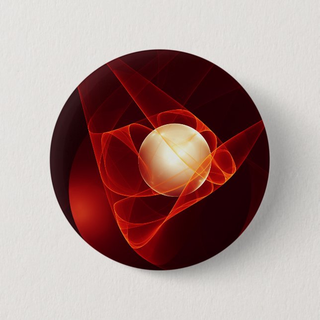 Badge Rond 5 Cm Abstrait Crème rouge moderne Imaginaire Fractal Ar (Devant)