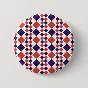 Badge Rond 5 Cm Abstrait géométrique rouge bleu