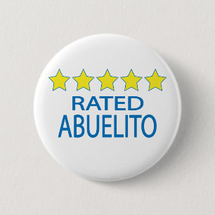 Badge Rond 5 Cm Abuelito, cinq étoiles