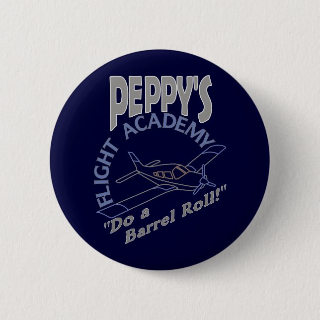 Badge Rond 5 Cm Académie Peppy de vol (Devant)