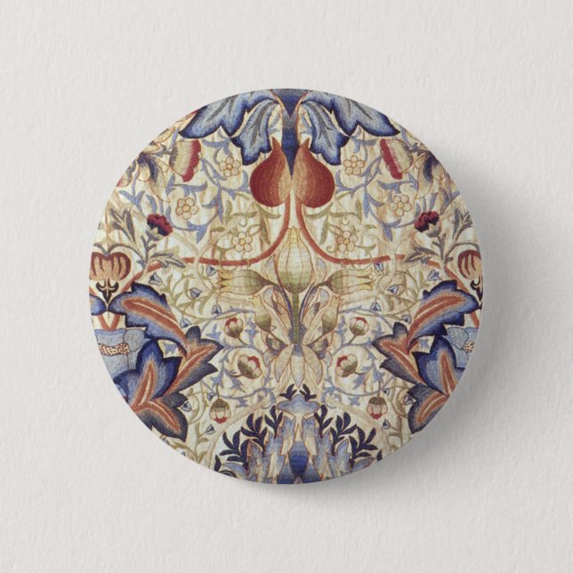 Badge Rond 5 Cm Acanthus (par William Morris) (Devant)