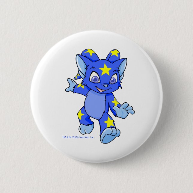 Badge Rond 5 Cm Acara étoilé Excited (Devant)