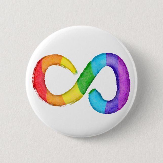 Badge Rond 5 Cm Acceptation de la Sensibilisation sur l'autisme de (Devant)