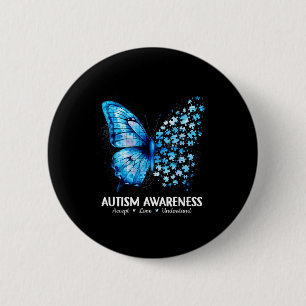 Badge Rond 5 Cm Accepter Comprendre l'amour Sensibilisation sur l'
