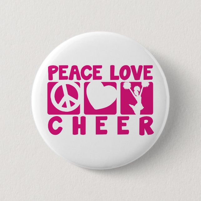 Badge Rond 5 Cm Acclamation d'amour de paix (Devant)