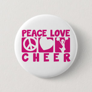 Badge Rond 5 Cm Acclamation d'amour de paix