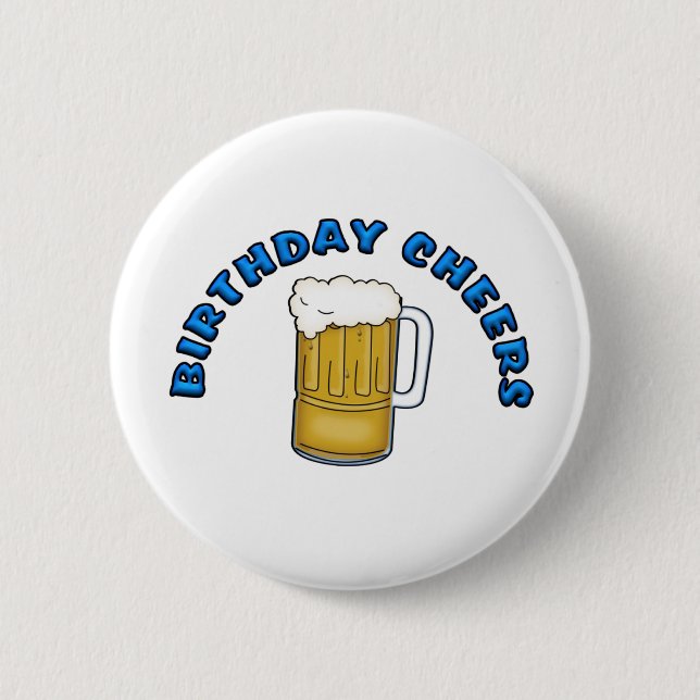 Badge Rond 5 Cm Acclamations d'anniversaire (Devant)