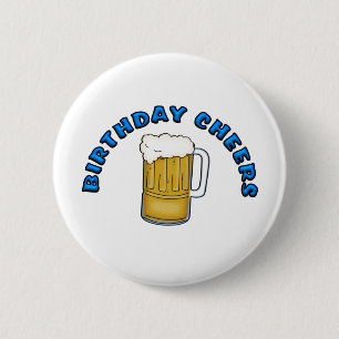 Badge Rond 5 Cm Acclamations d'anniversaire