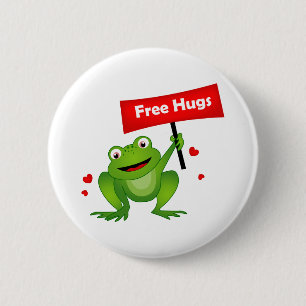 Badge Rond 5 Cm accolade libre grenouille mignonne