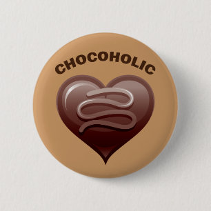 BADGE ROND 5 CM ACCRO DU CHOCOLAT