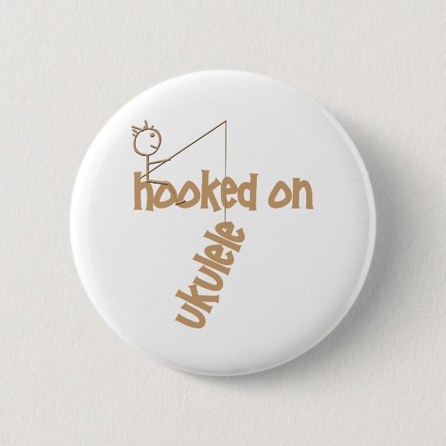 Badge Rond 5 Cm Accroché sur l'ukulélé (Devant)